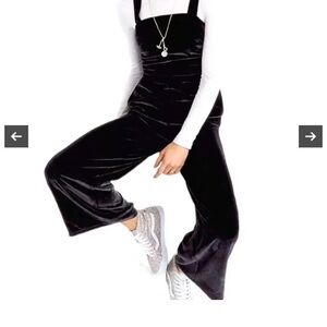 Madewell Black Velvet Jumpsuit